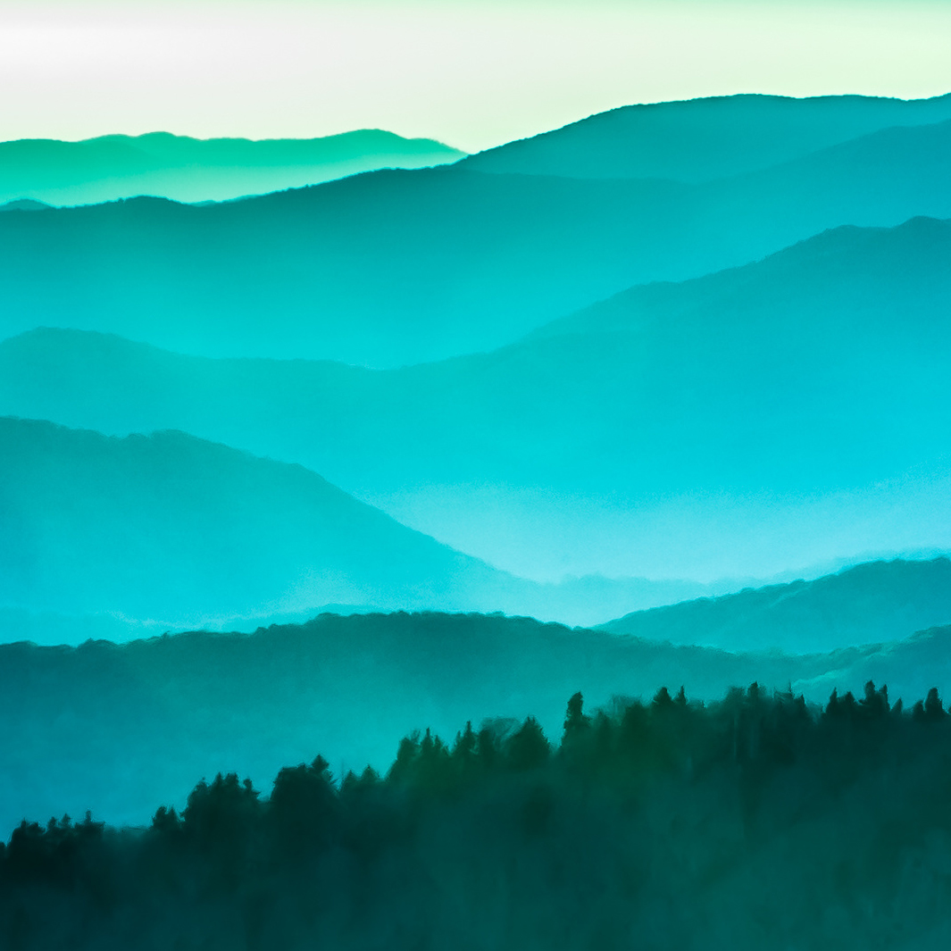 Smoky mountain ridges